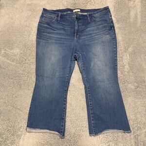 Madewell Jeans Womens 36 Petite (43x23) Mid Rise Cali Demi Boot Blue Denim